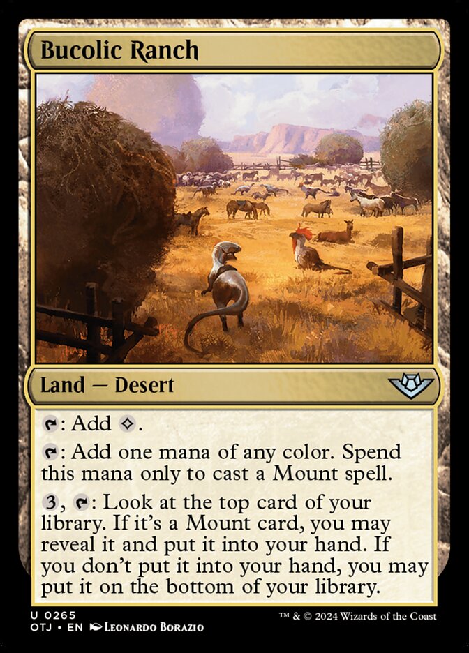 Bucolic Ranch, Outlaws of thunder junction Card Art