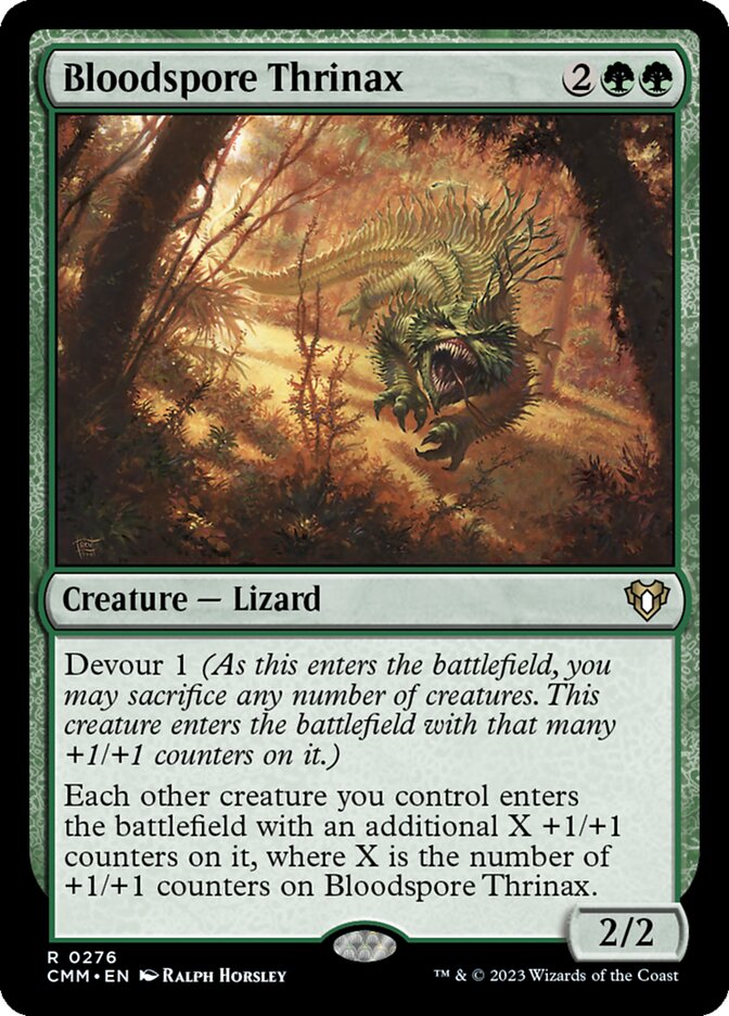 Bloodspore Thrinax, Commander masters Card Art