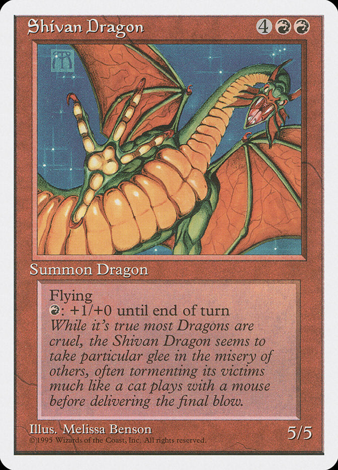 Shivan Dragon, Fourth edition Card Art