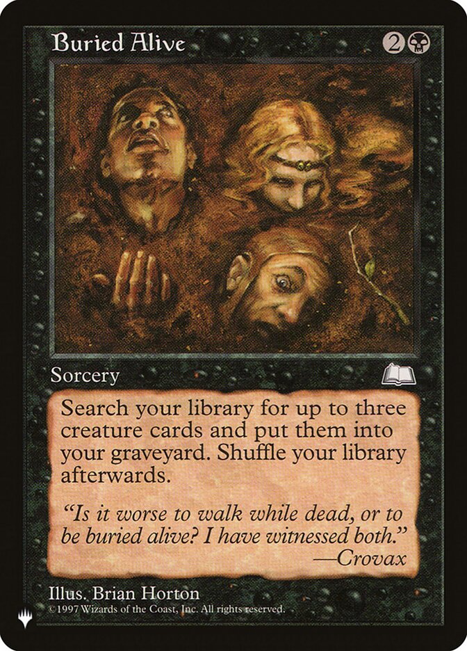 Buried Alive, The List Card Art