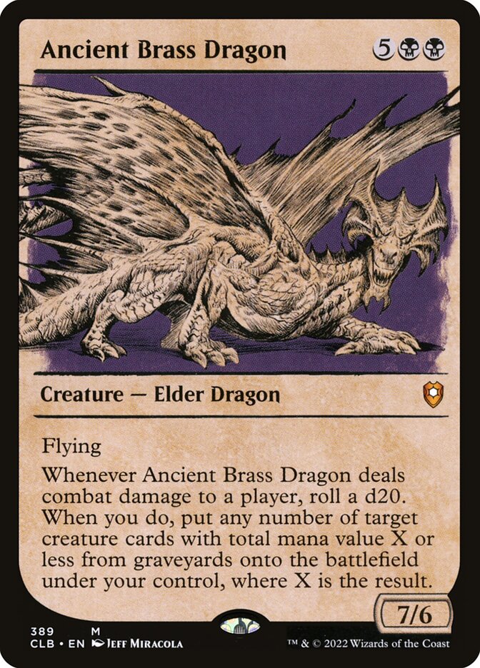 Ancient Brass Dragon, Commander legends: battle for baldur&