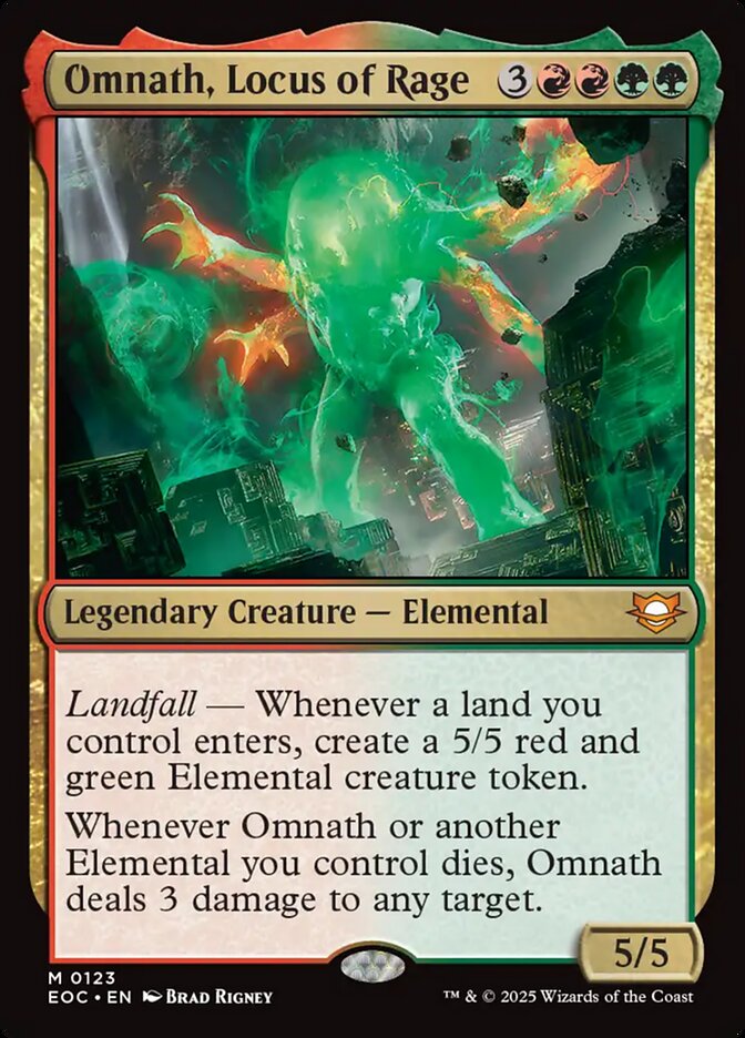 Omnath, Locus of Rage, Edge Of Eternities Commander Card Art