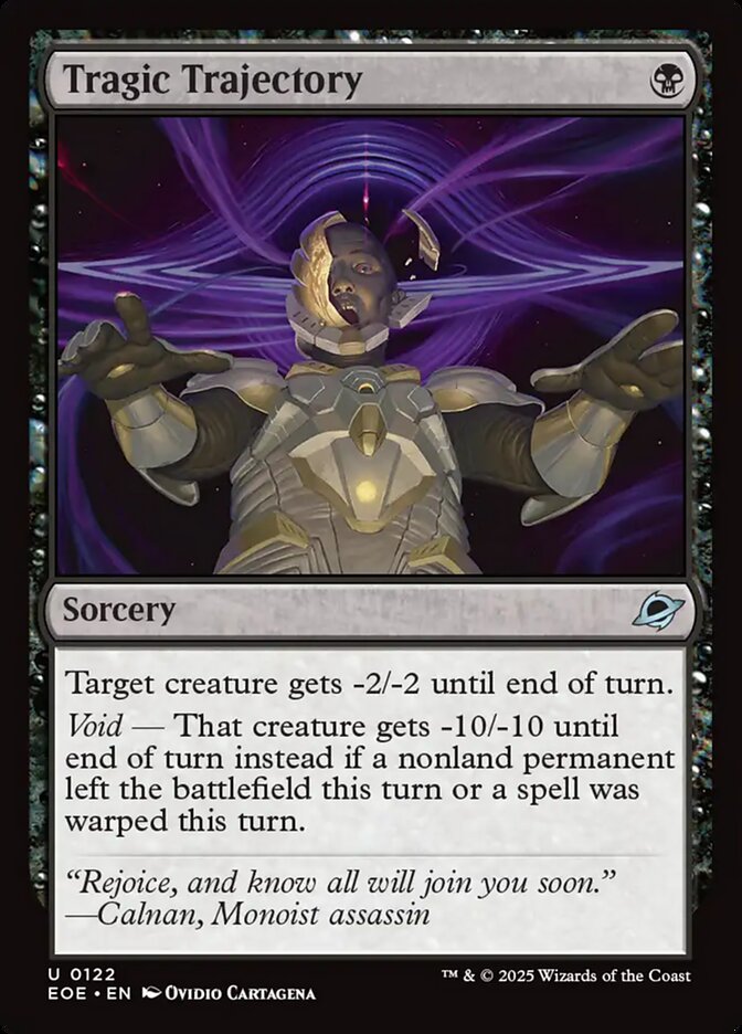 Tragic Trajectory, Edge of eternities Card Art