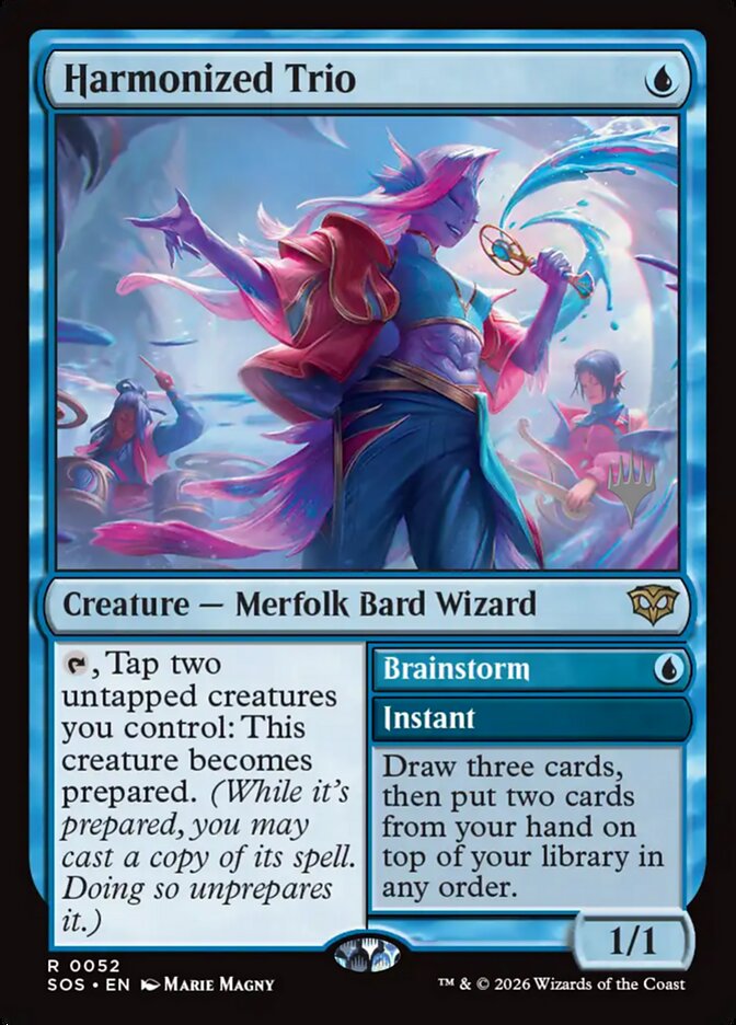 Harmonized Trio // Brainstorm, Secrets Of Strixhaven Promos Card Art