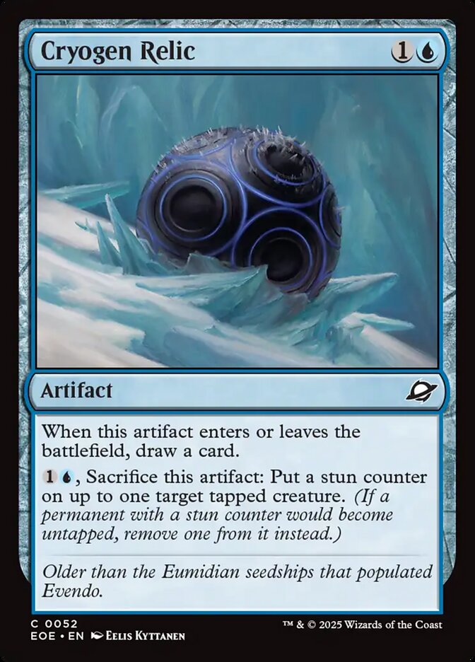 Cryogen Relic, Edge of eternities Card Art