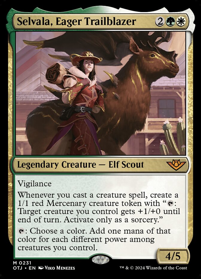 Selvala, Eager Trailblazer, Outlaws of thunder junction Card Art