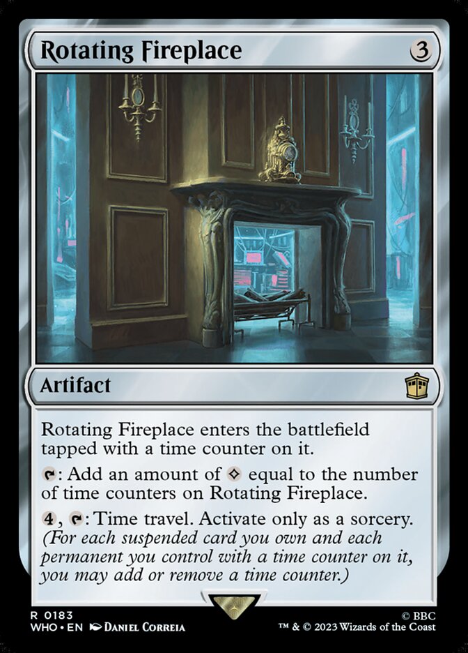 Rotating Fireplace, Doctor who Card Art