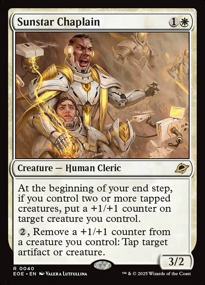 Sunstar Chaplain, Edge of eternities Card Art