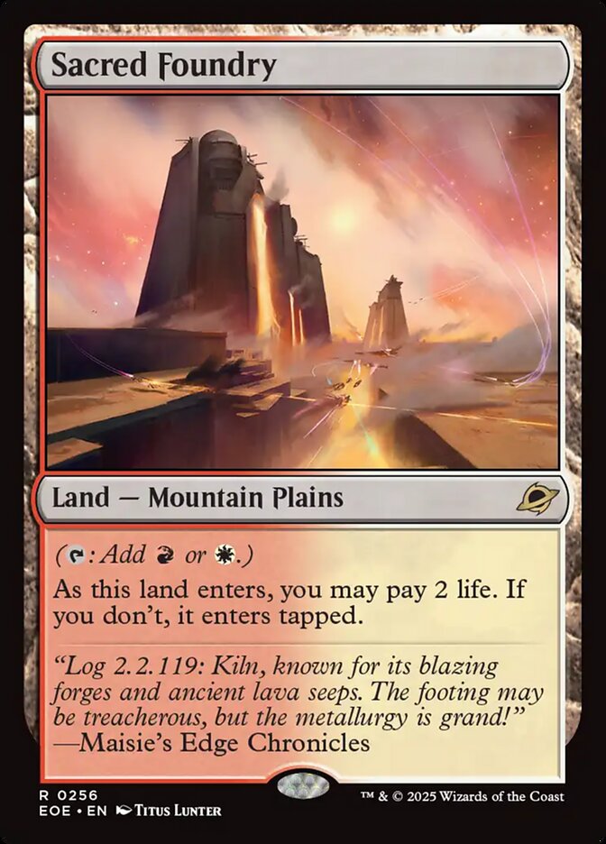 Sacred Foundry, Edge of eternities Card Art