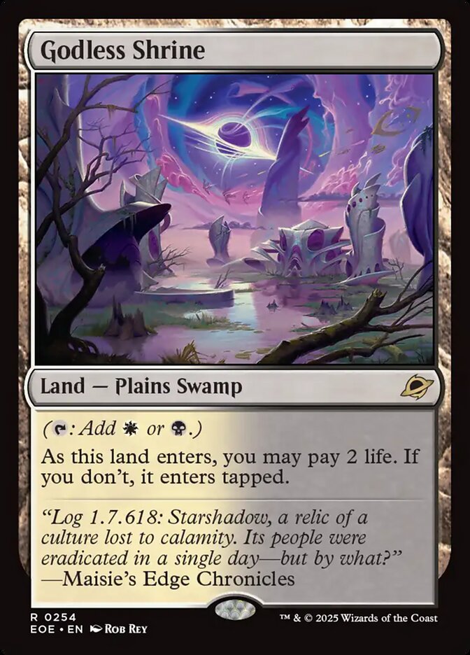 Godless Shrine, Edge Of Eternities Card Art