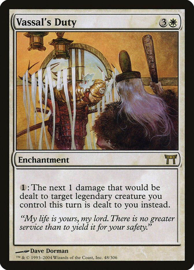 Vassal's Duty, Champions Of Kamigawa Card Art