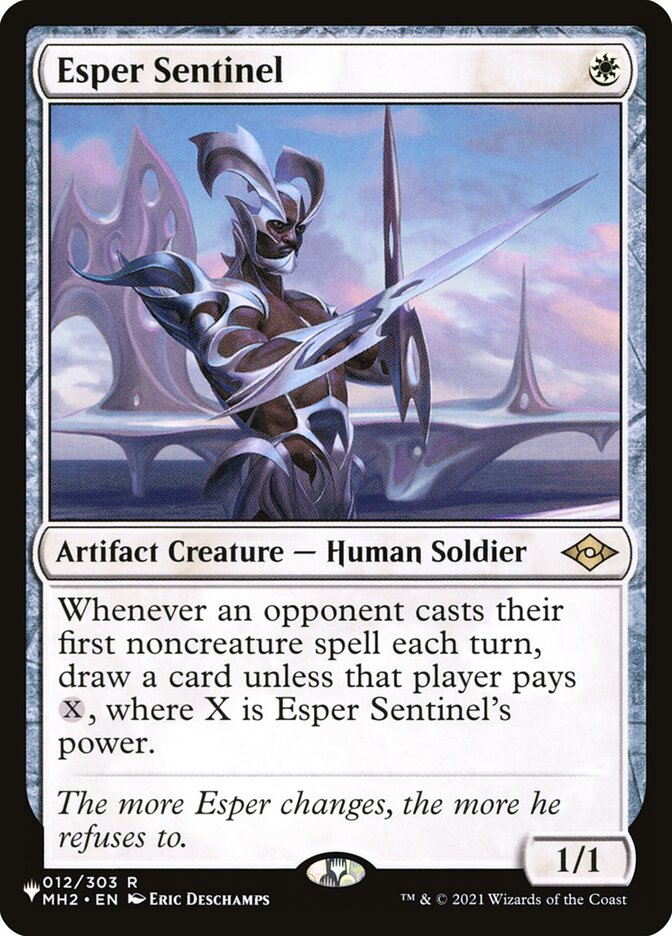 Esper Sentinel, The List Card Art