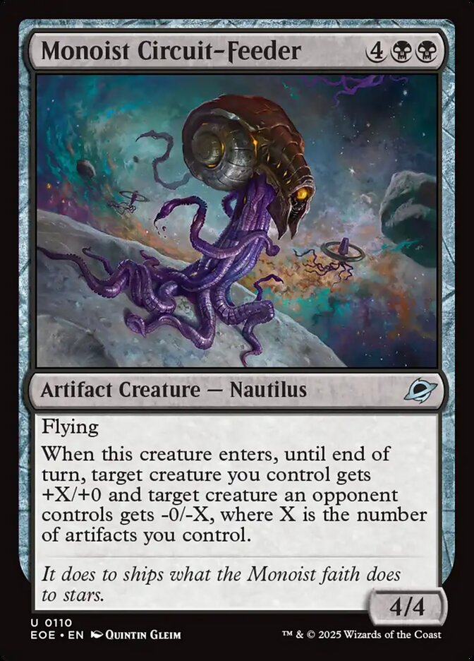 Monoist Circuit-Feeder, Edge of eternities Card Art