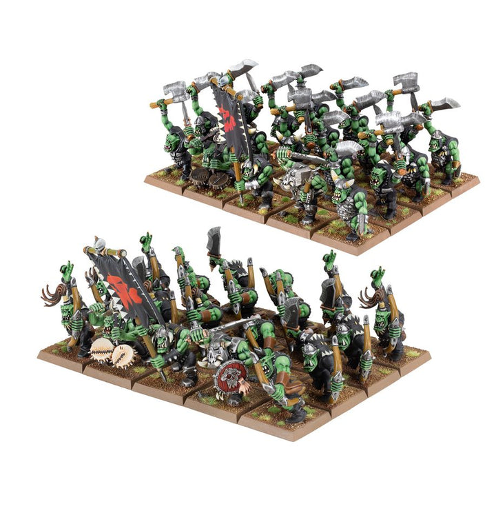 Warhammer: The Old World - Orc &amp; Goblin Tribes - Orc Boyz &amp; Arrer Boyz Mobs