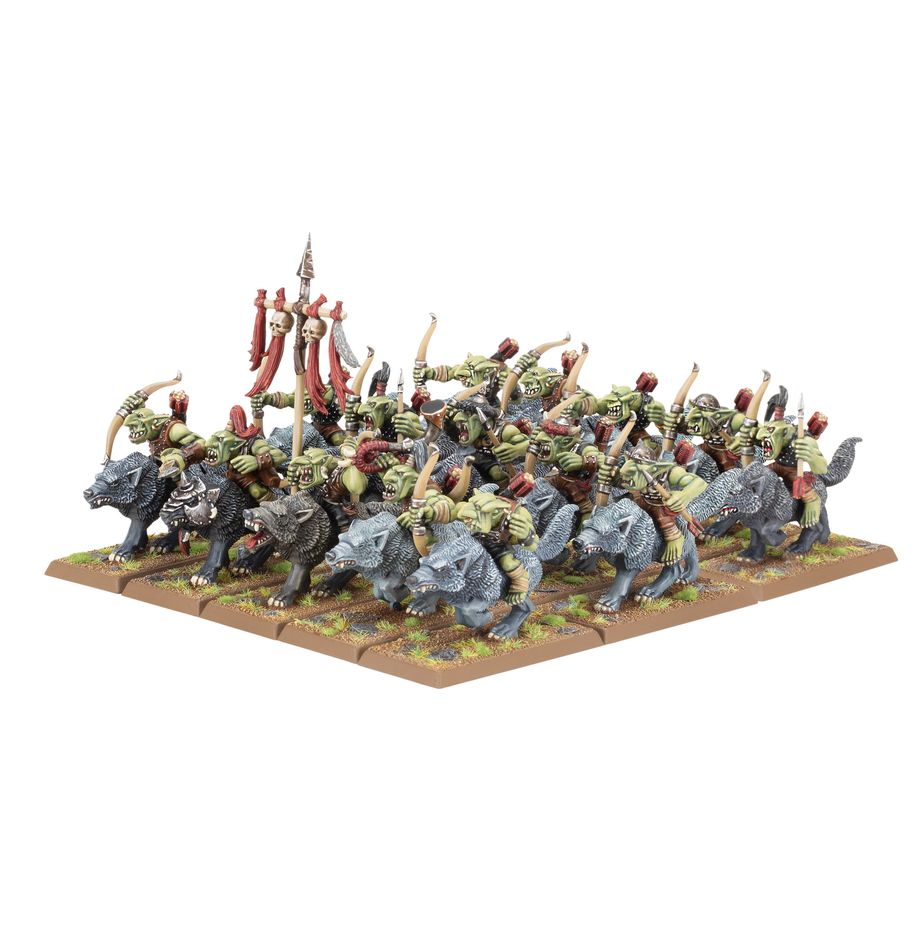 Warhammer: The Old World - Orc &amp; Goblin Tribes - Goblin Wolf Rider Mob