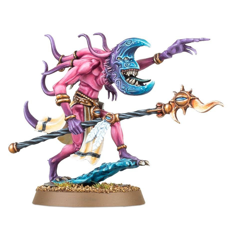 Warhammer: Age of Sigmar - Disciples Of Tzeentch - Fateskimmer, Herald of Tzeentch on Burning Chariot