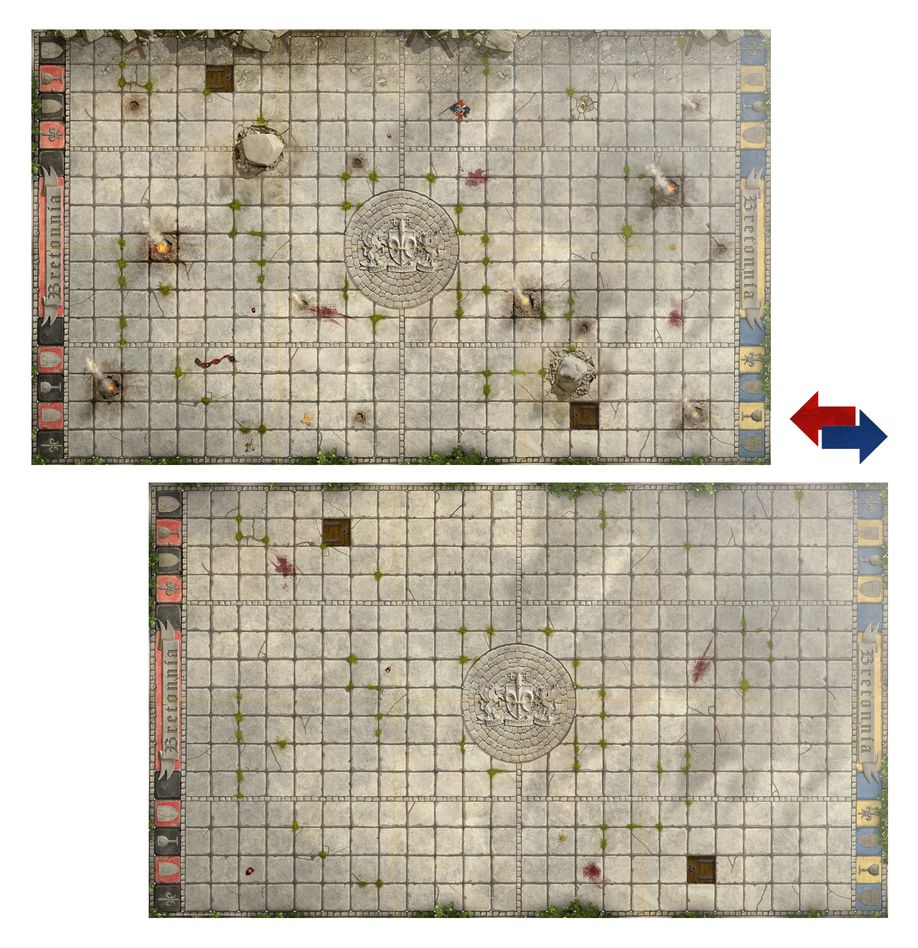Blood Bowl - Pitch and Dugouts - Bretonnians
