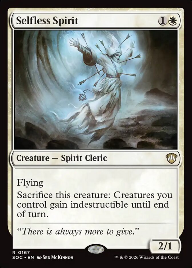 Selfless Spirit, Secrets Of Strixhaven Commander Card Art