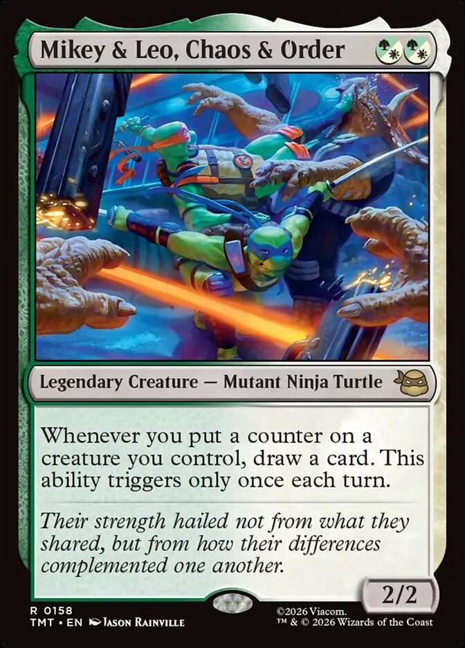 Mikey &amp; Leo, Chaos &amp; Order, Teenage Mutant Ninja Turtles Card Art