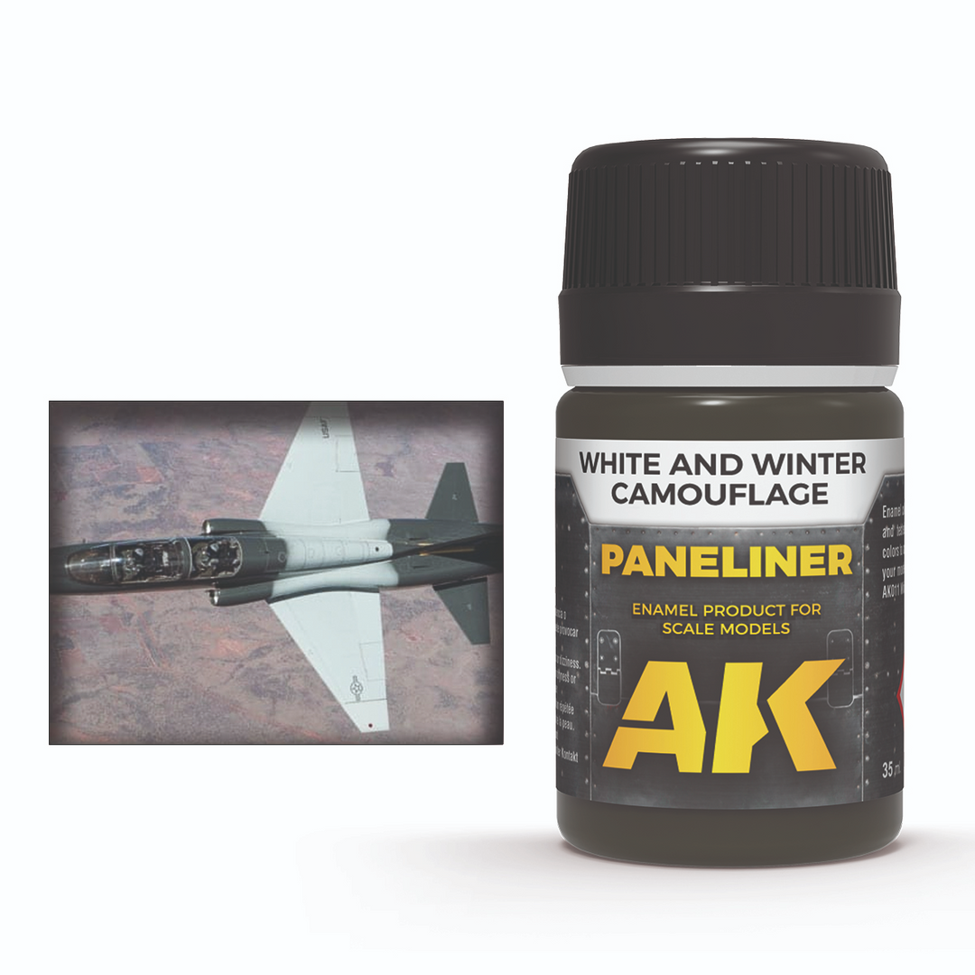 AK Interactive - Paneliner - White &amp; Winter Camouflage - 35ml