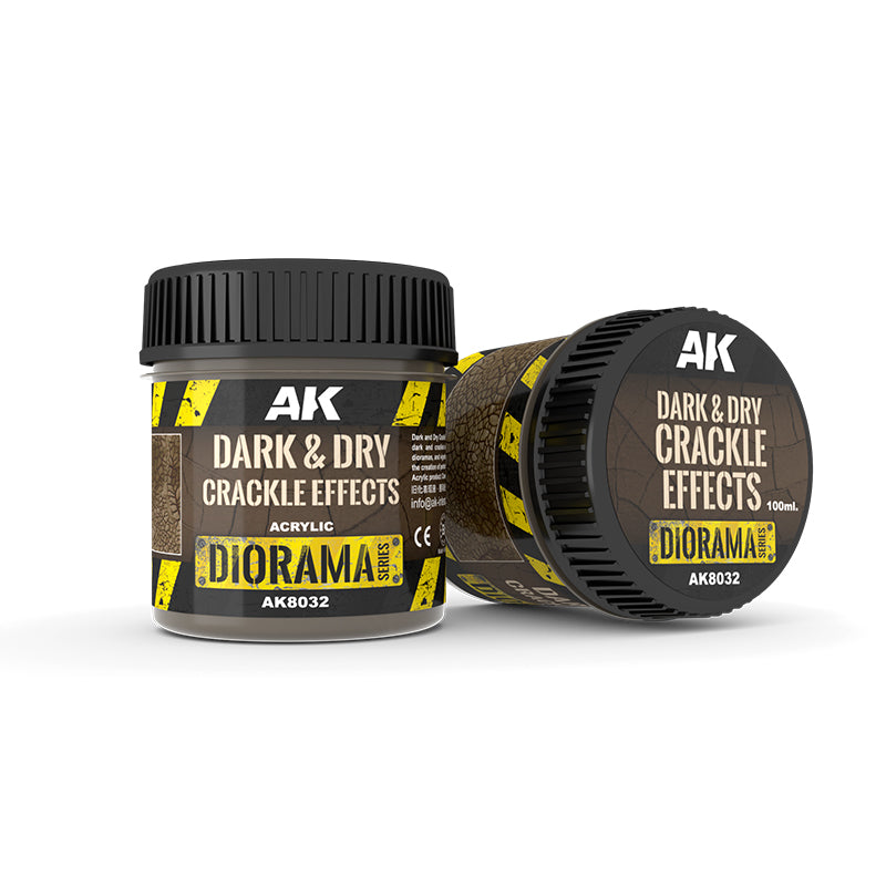 AK Interactive - Diorama - Dark &amp; Dry crackle effects - 100ml
