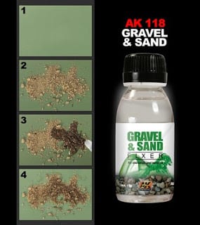 AK Interactive - Gravel &amp; Sand Fixer - 100ml