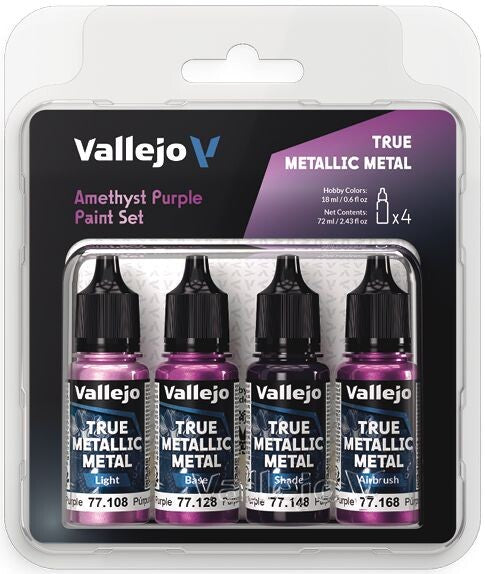 Vallejo - True Metallic Metal - Paint Set - Amethyst Purple