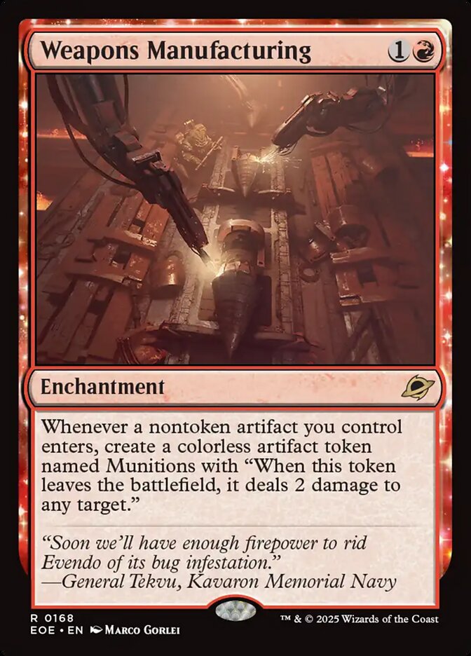 Weapons Manufacturing, Edge of eternities Card Art