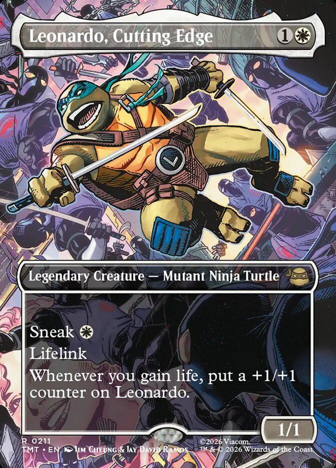 Leonardo, Cutting Edge, Teenage Mutant Ninja Turtles Card Art