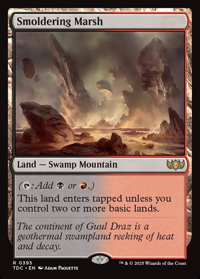 Smoldering Marsh, Tarkir: Dragonstorm Commander Card Art