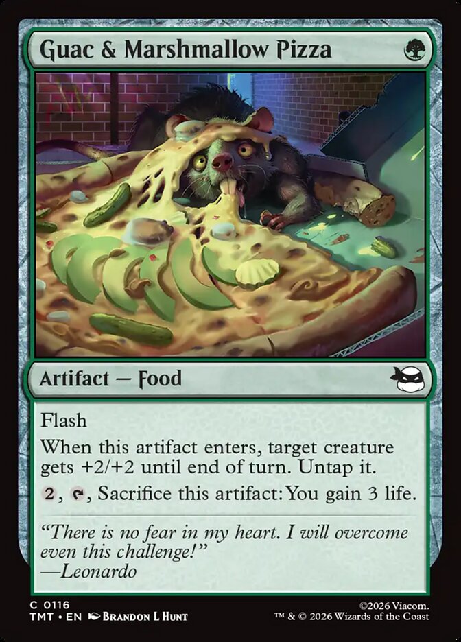 Guac &amp; Marshmallow Pizza, Teenage Mutant Ninja Turtles Card Art