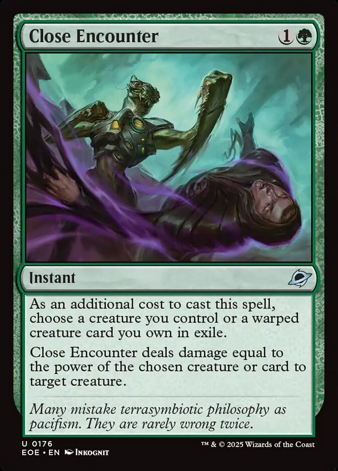 Close Encounter, Edge of eternities Card Art