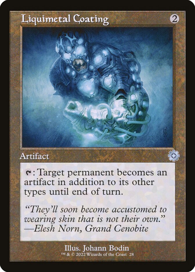 Liquimetal Coating, The Brothers' War Retro Artifacts Card Art