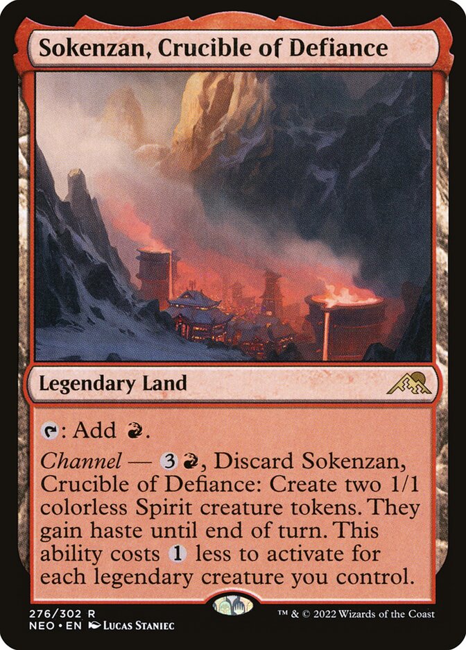 Sokenzan, Crucible of Defiance, Kamigawa: neon dynasty Card Art