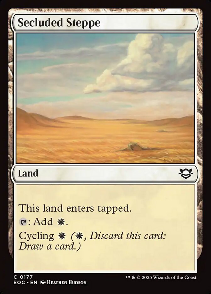 Secluded Steppe, Edge Of Eternities Commander Card Art