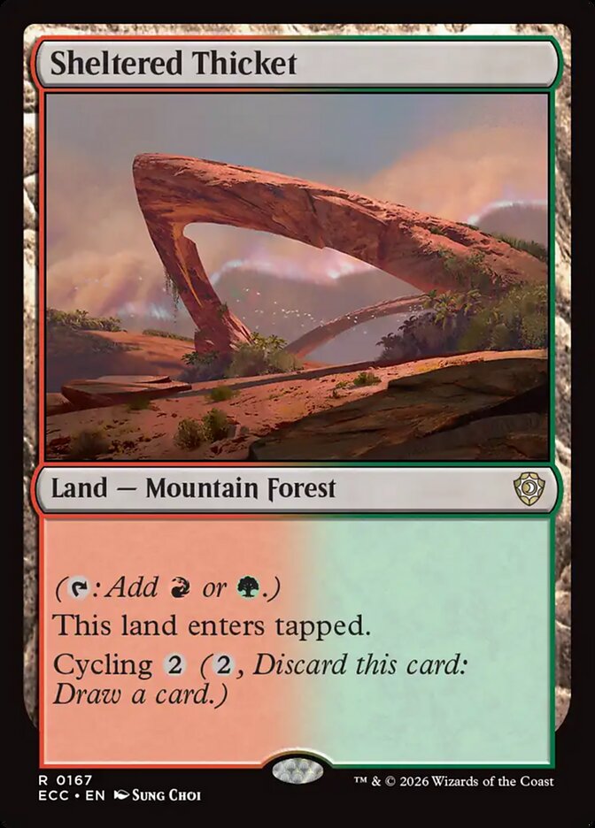 Sheltered Thicket, Lorwyn Eclipsed Commander Card Art