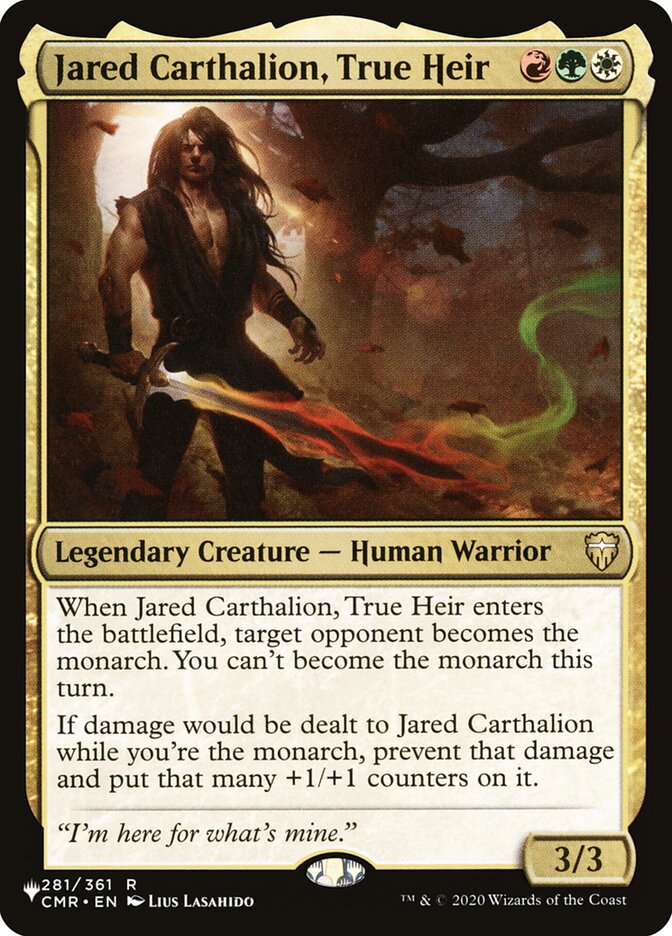 Jared Carthalion, True Heir, The List Card Art