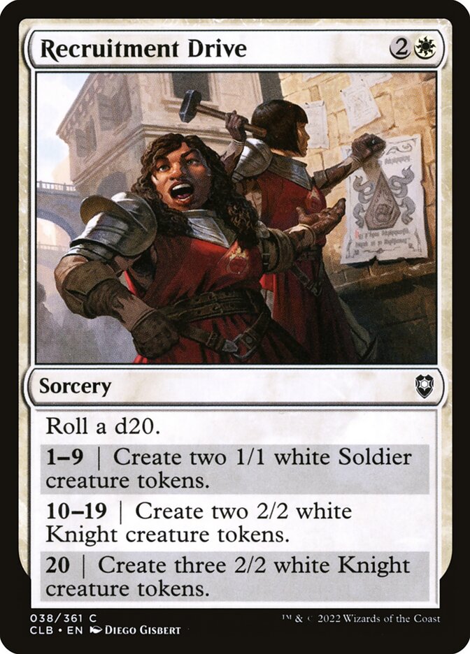 Recruitment Drive, Commander Legends: Battle For Baldur&