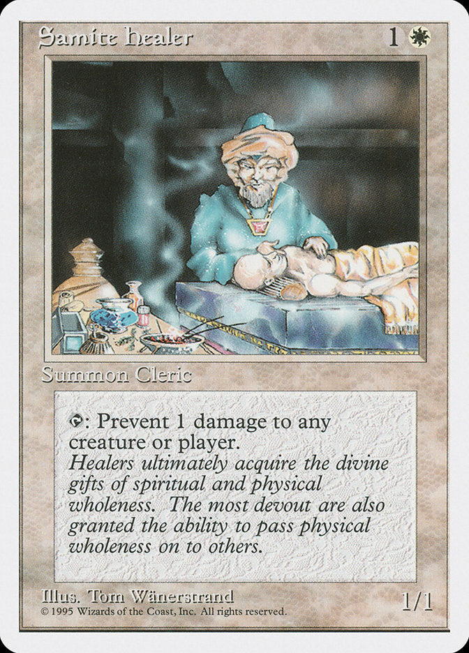 Samite Healer, Fourth edition Card Art