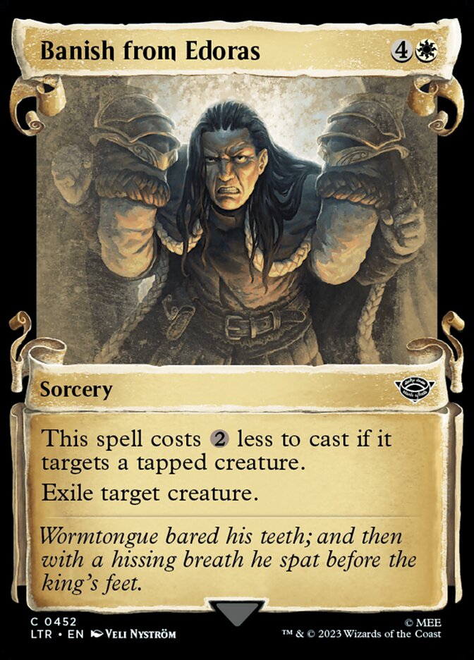Banish from Edoras, The Lord Of The Rings: Tales Of Middle-Earth Card Art