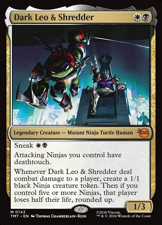 Dark Leo &amp; Shredder, Teenage Mutant Ninja Turtles Card Art
