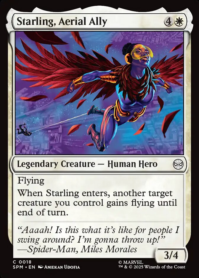 Starling, Aerial Ally, Marvel'S Spider-Man Card Art