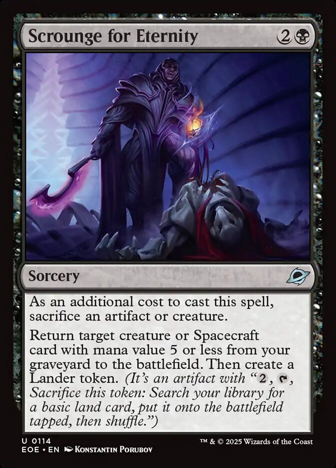 Scrounge for Eternity, Edge of eternities Card Art