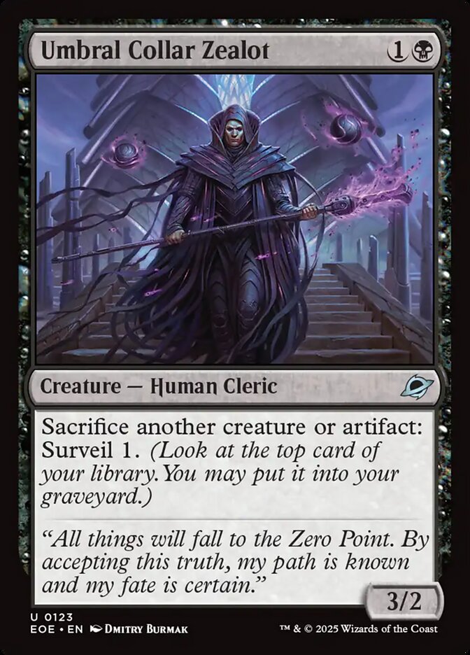 Umbral Collar Zealot, Edge of eternities Card Art