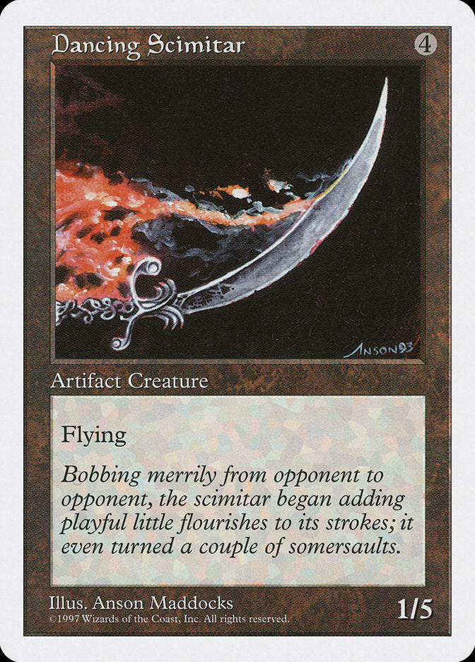 Dancing Scimitar, Fifth edition Card Art