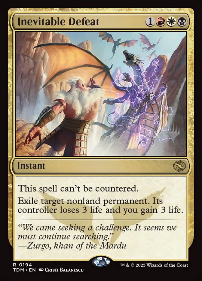 Inevitable Defeat, Tarkir: dragonstorm promos Card Art