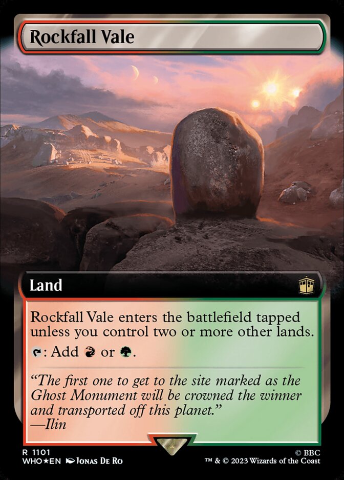 Rockfall Vale, Doctor who Card Art