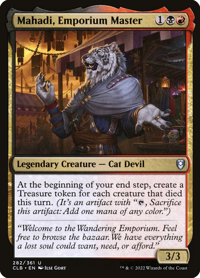 Mahadi, Emporium Master, Commander legends: battle for baldur&
