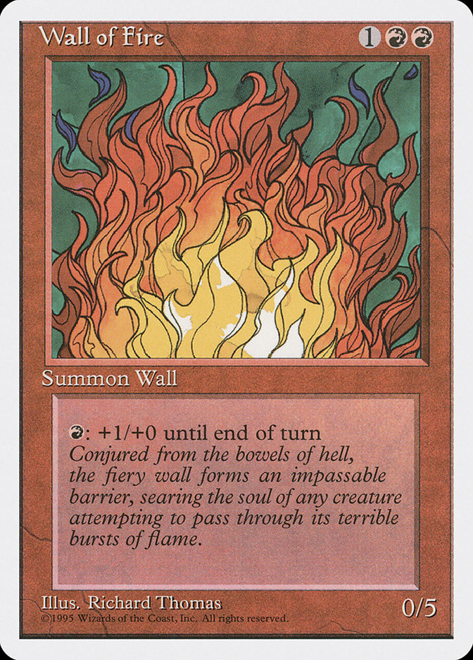 Wall of Fire, Fourth edition Card Art