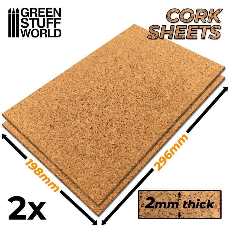 Green Stuff World - Cork Sheet 2mm x2